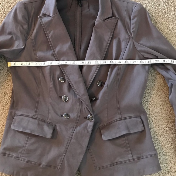 WHBM double breasted gray jacket - Picture 10 of 14